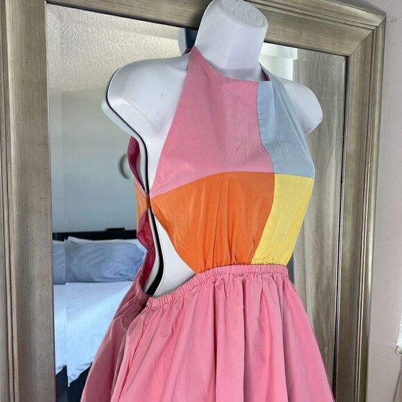 ANNA GRACE Color-Block Mini Dress Size M - Picture 3 of 9